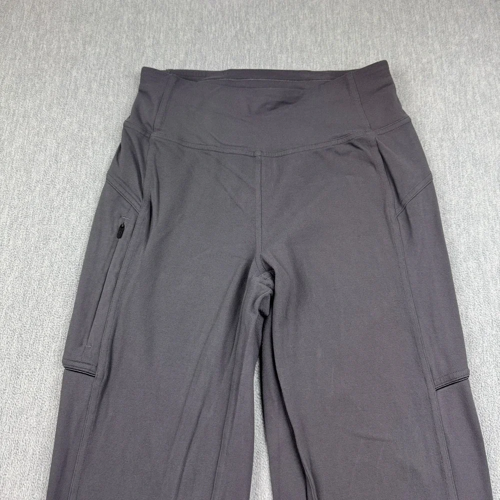 Lululemon Jogger Womens 2 Gray Run On Stretch Elastic Pocket Workout Gym Running